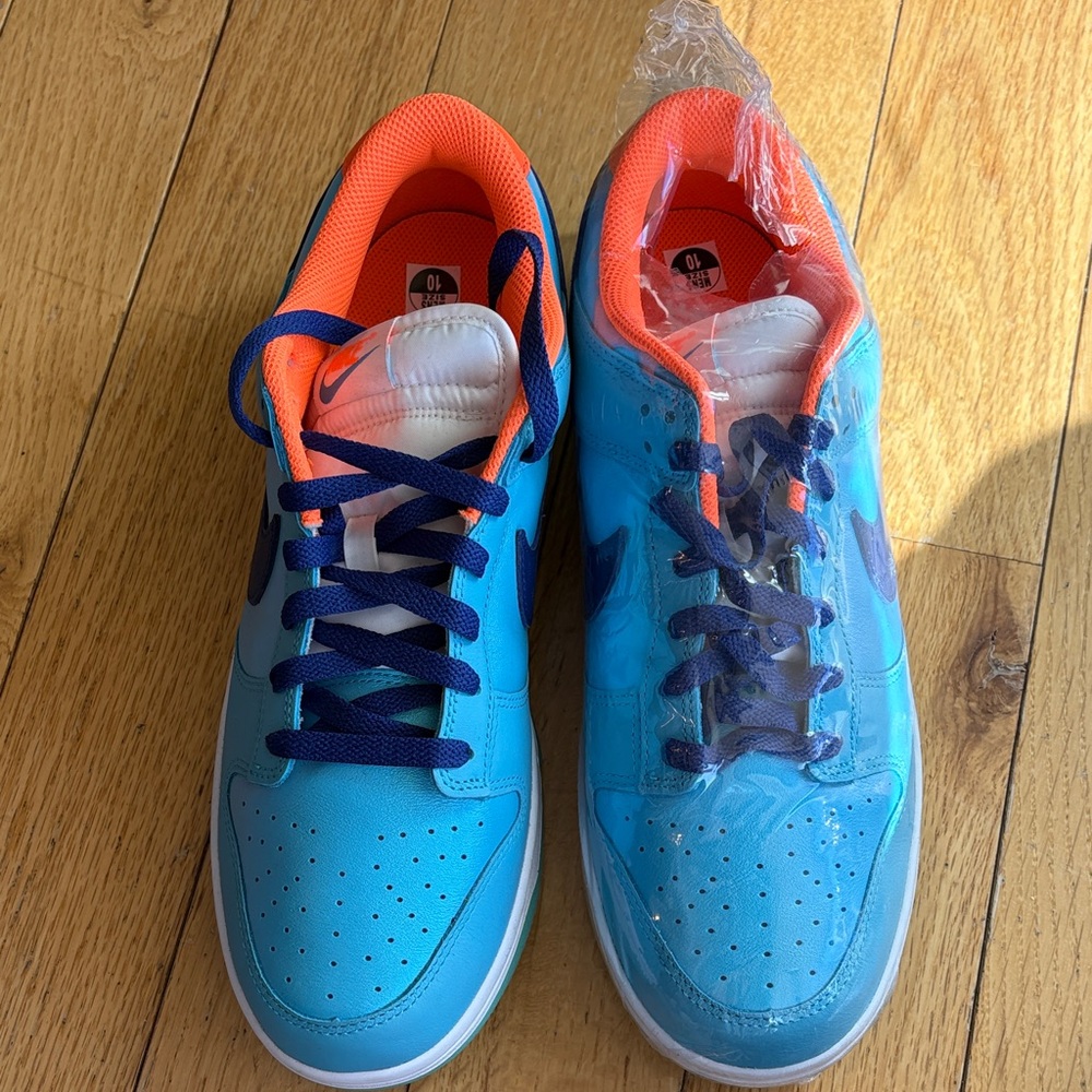 Nike Men’s Dunk Low SE "Baltic Blue Total Orange - Picture 3 of 4